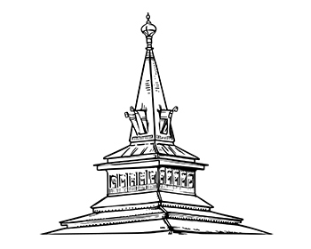 Kashmiri shrine sketch